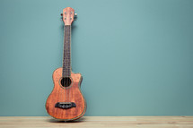 an acoustic guitar 