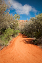 red dirt road