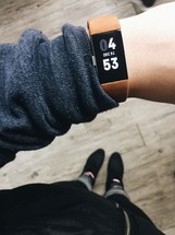 fitness tracker on a wrist 