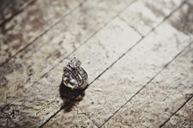A diamond wedding ring