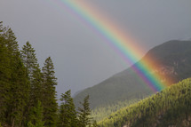 rainbow and a mountain 