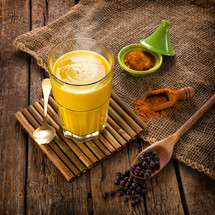 Golden Milk, made with turmeric. Remedy for many diseases