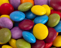 A Background of Candy Coated Multicolored Chocolates
