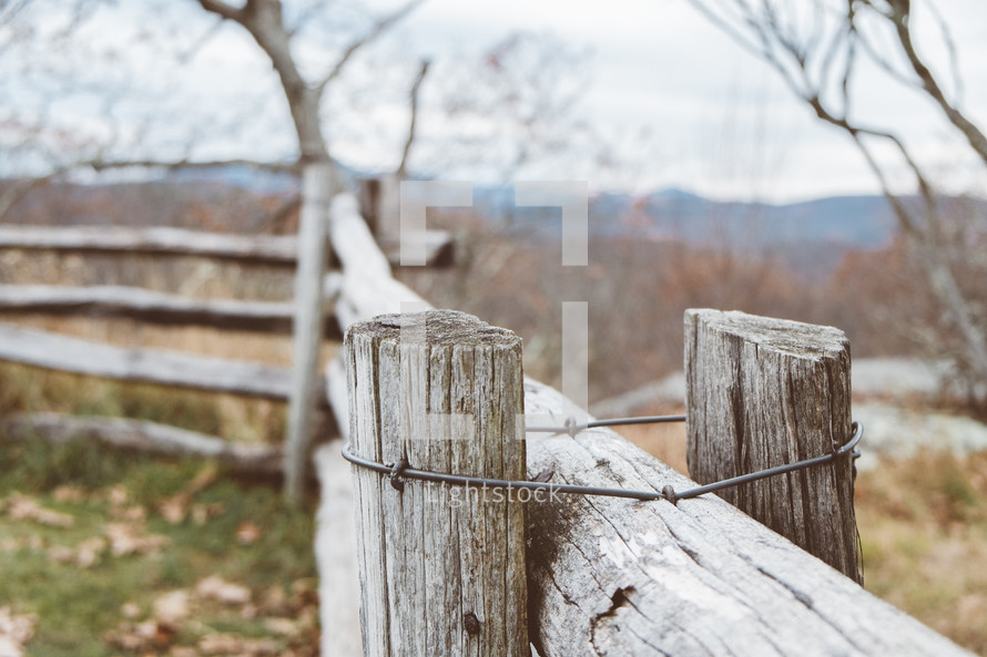 rustic fence line 