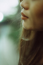 lips of a young woman 