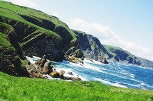 green sea cliffs 