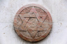 Star of David, Jewish symbol in marble 