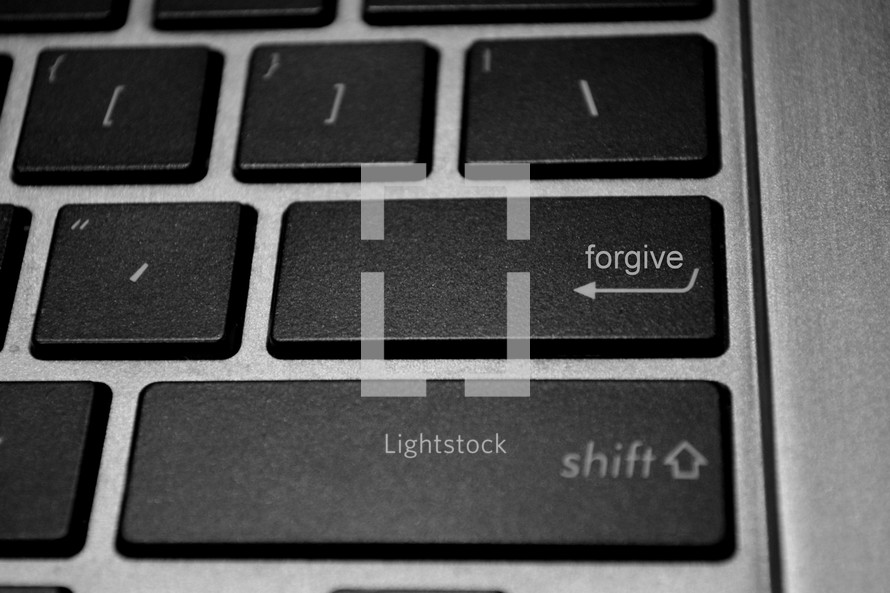 forgive key on a keyboard 