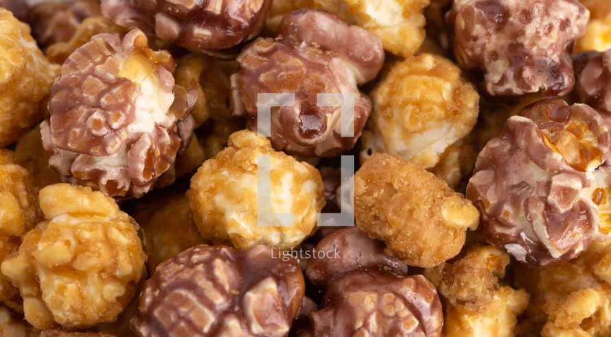Peanut Butter and Jelly Popcorn on a White Background