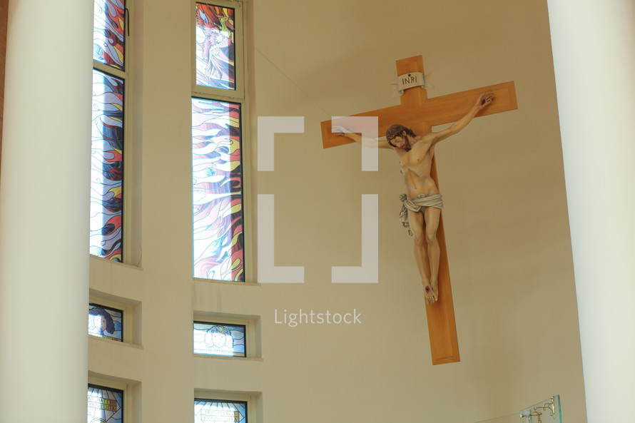 crucifix in a church 