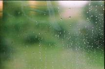 rain on glass 