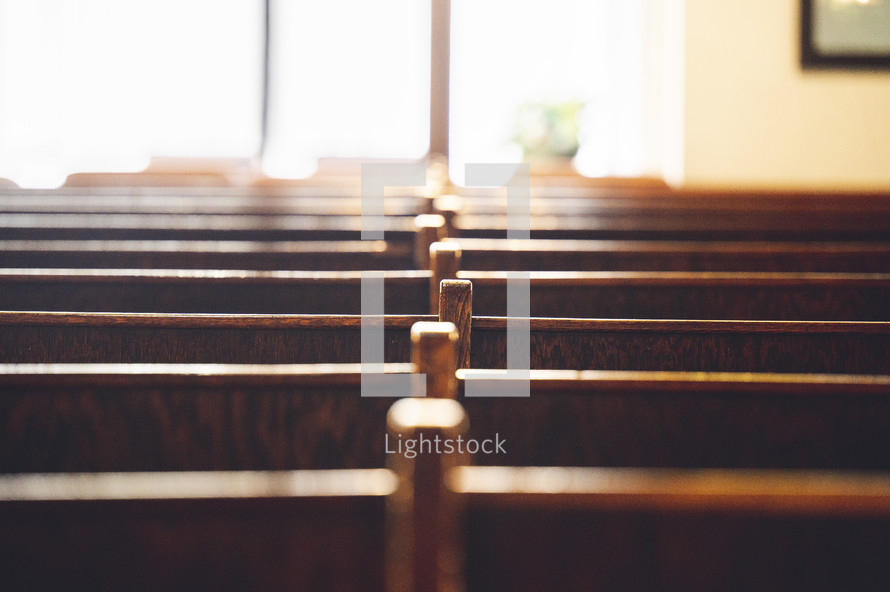 empty pews in a church 