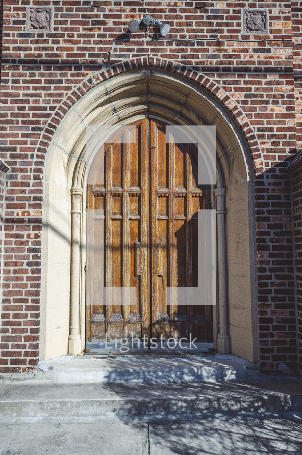arched church doors 