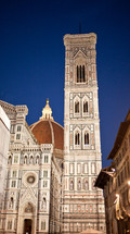 Florence Cathedral, Duomo Basilica di Santa Maria del Fiore, during twilight.