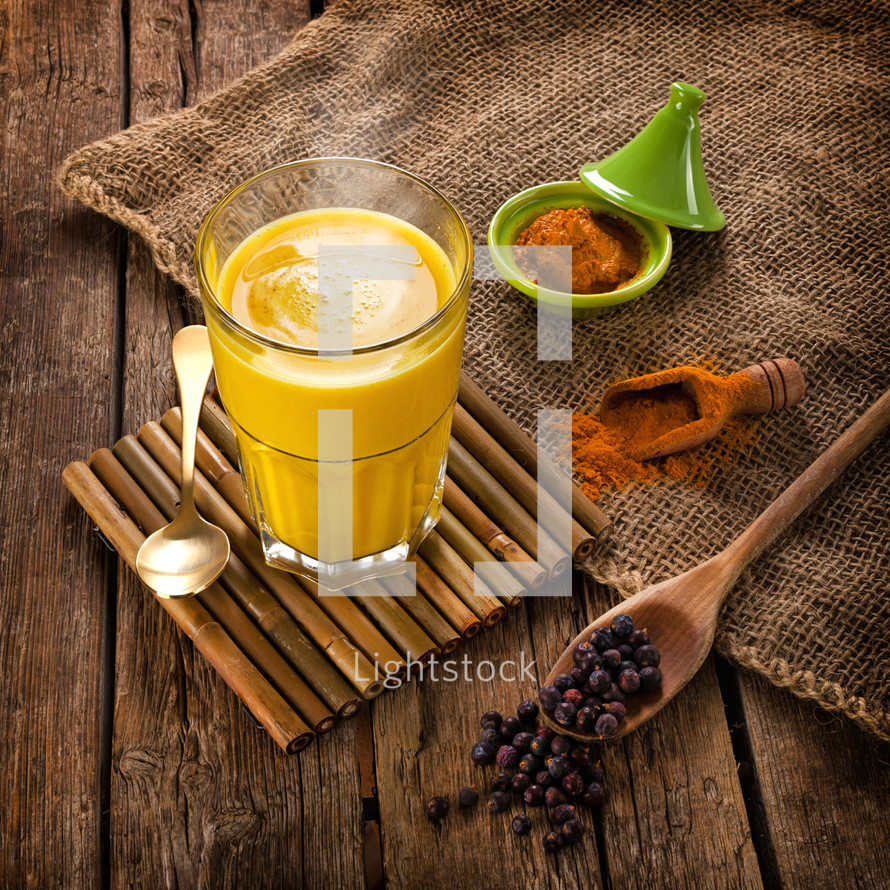 Golden Milk, made with turmeric. Remedy for many diseases