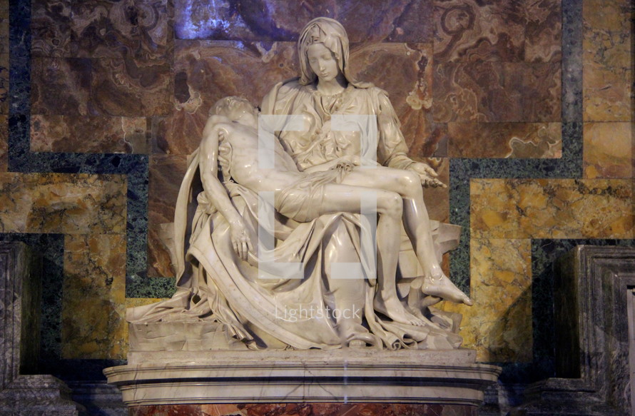 Michelangelo's statue of Mary holding Jesus' lifeless body.