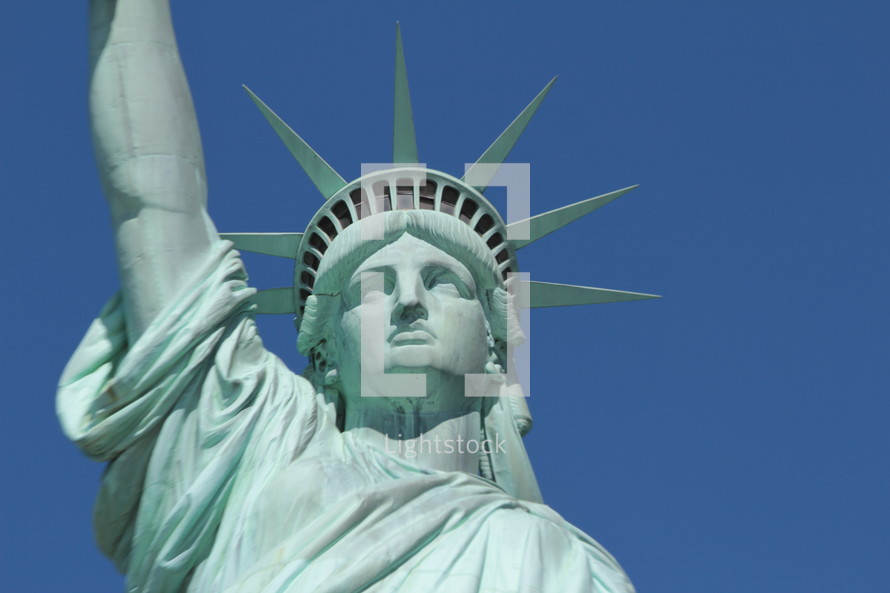 face of the Statue of Liberty