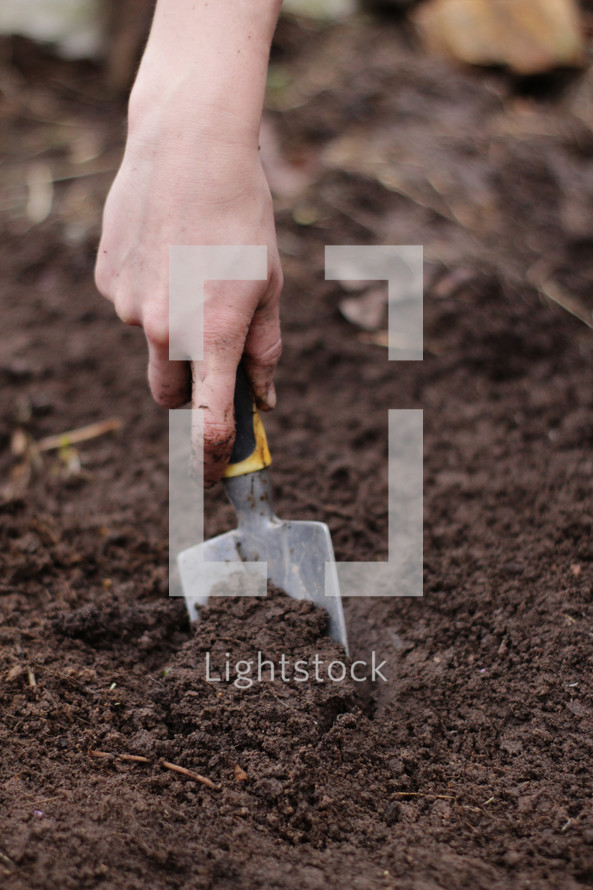 gardening in soil 