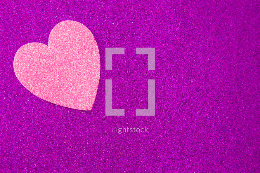 pink heart on purple 