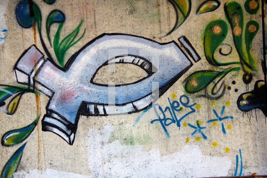 Christian Fish Graffiti
