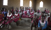 school children in a school house 