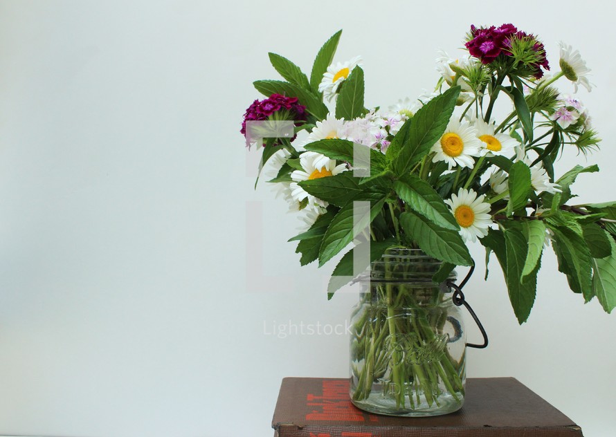 bouquet of spring flowers in a vase 
