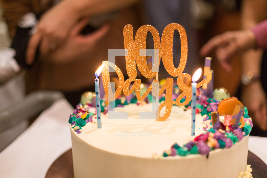 100 days cake 