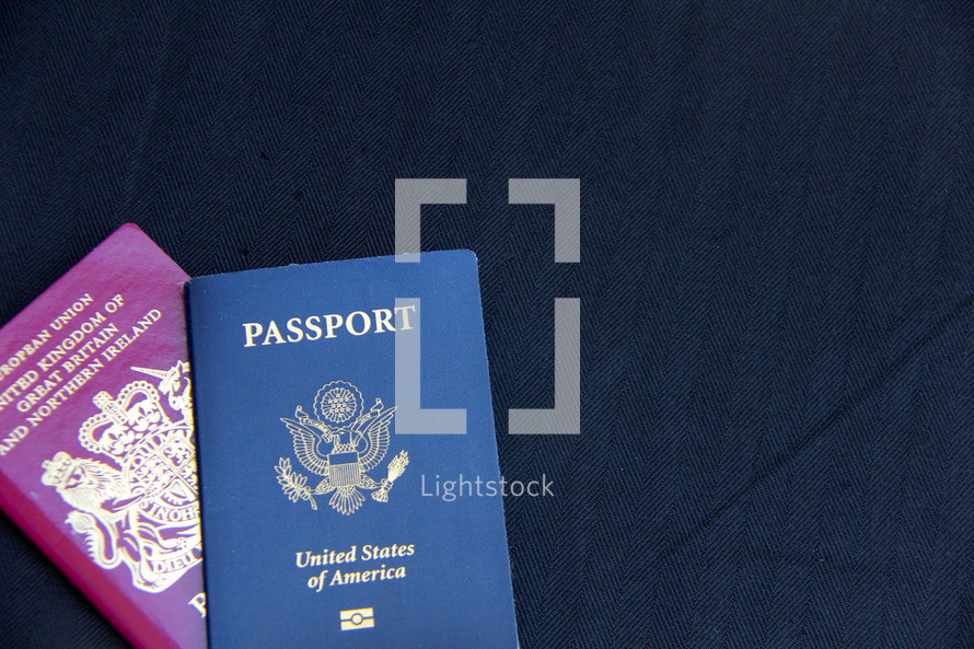 US and British passports.