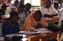 adult students in a classroom 