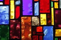stained glass window closeup 