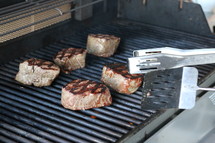 filet steaks on a grill 