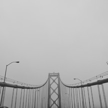 bridge in fog