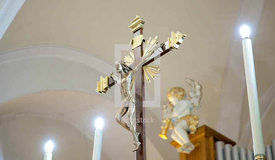 crucifix in a Catholic church 