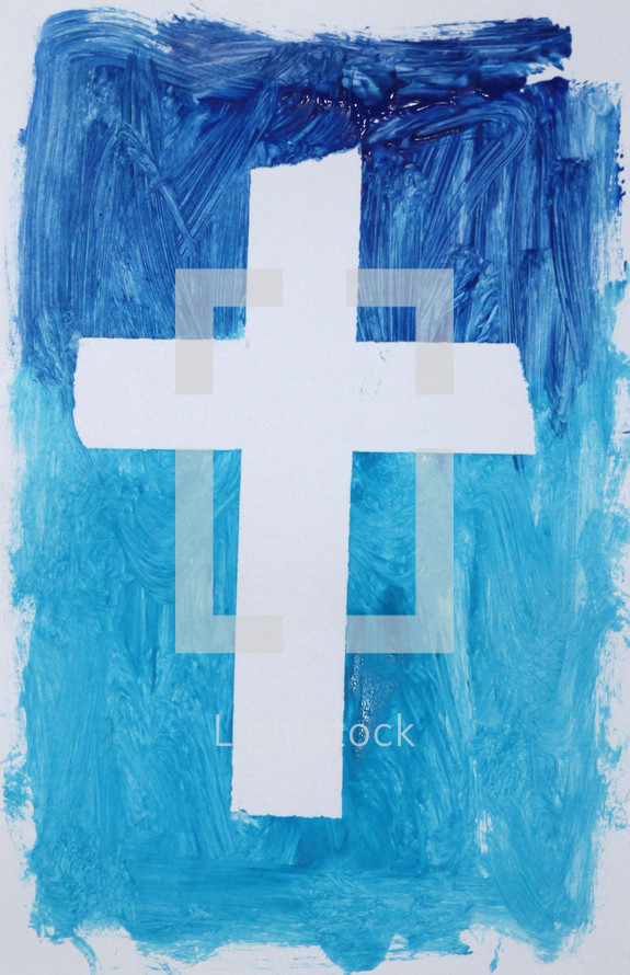 finger paint and cross