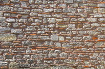 ancient stone brick wall