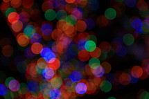 Multi-colored Christmas Lights - bokah effect