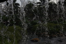 water pouring over