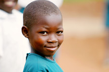 African school girl smile