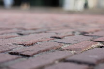bricks on a sidewalk 