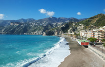 coast of Maiori in Amalfi Coast, Italy.