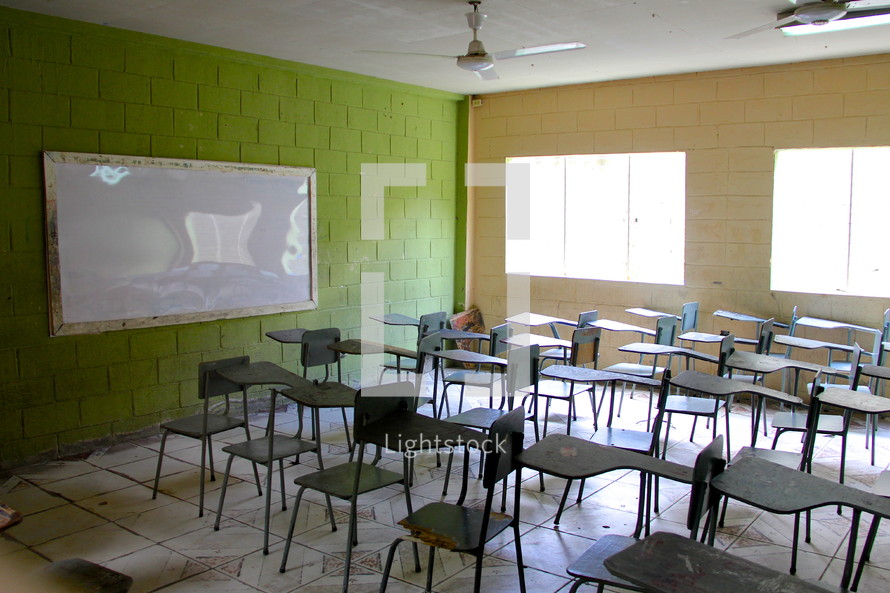 Empty classroom In Honduras