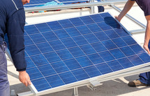 installation of solar panel.