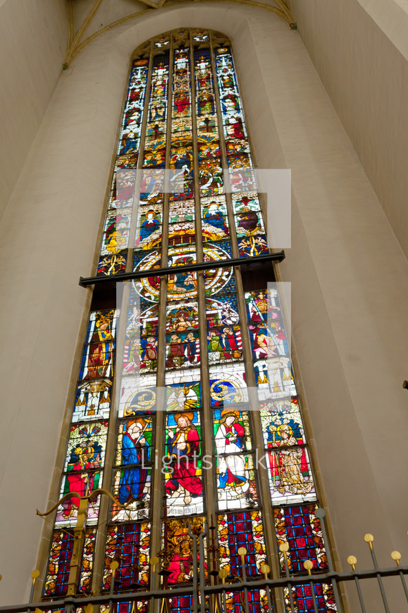 Stained glass from Frauenkirche in Munich, Germany.