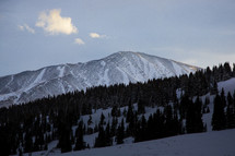 snow covered mountain peak 