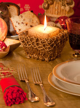 Christmas table setting 
