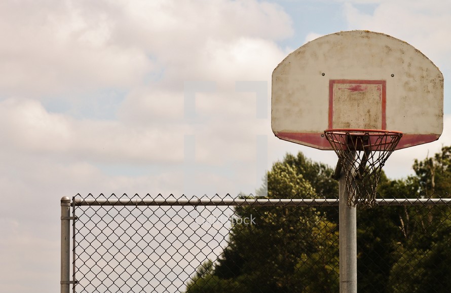 old basketball hoop 
