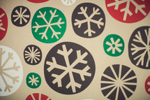 snowflake Christmas wrapping paper background 