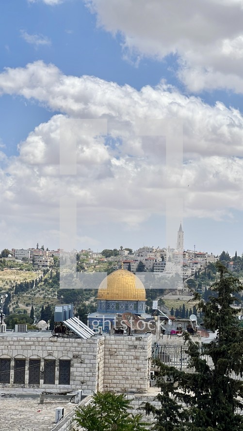 Golden Dome on Temple Mount in Jerusalem, Israel