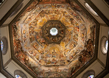 Florence, Italy, the wonderful masterpiece of The Judgment Day, inside the Dome