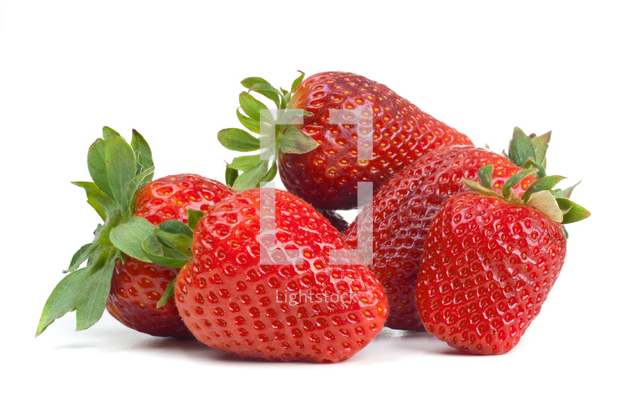 fresh red strawberries 